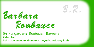 barbara rombauer business card